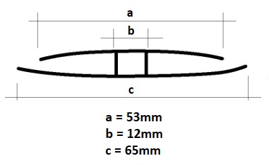H-Profil 1300mm (4-6mm)