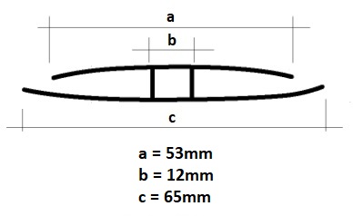 H-Profiili 1300mm (4-6mm)