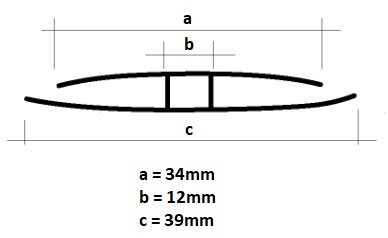 H-Profil 1100mm (4-6mm)