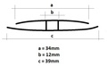 H-Profil 1600mm (4-6mm)