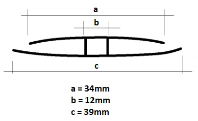 H-Profil 1600mm (4-6mm)