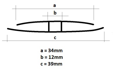 H-Profiili 1300mm (4-6mm)